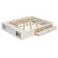 Structure de lit plateforme grand format avec 4 tiroirs de rangement et un casier de rangement au pied de lit, sans tête de lit, conception moderne peu encombrante-2028063235
