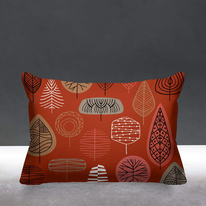 Felicity Outdoor Reversible Throw Pillow, Burnt Orange