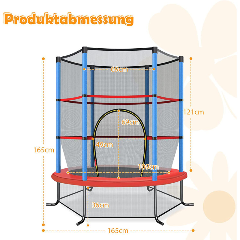 Jeri 5' Trampoline with Safety Enclosure