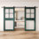 Portes de grange non assemblées et finies en verre givré 5-en-5 de 84 po x 84 po Homacer