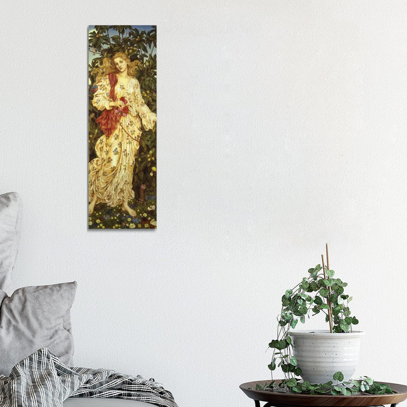 Flora, 1894 by Evelyn De Morgan - Wrapped Canvas Panoramic Painting, 30.48 cm H x 91.44 cm W x 1.91 cm D
