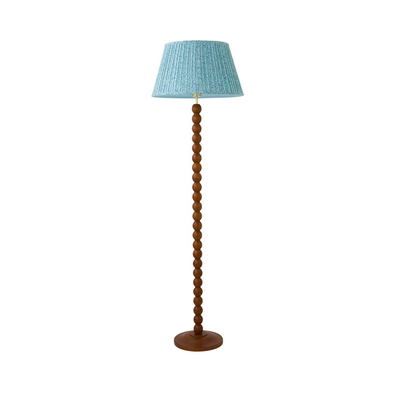 Helgomar Matte Traditional Floor Lamp, Blue