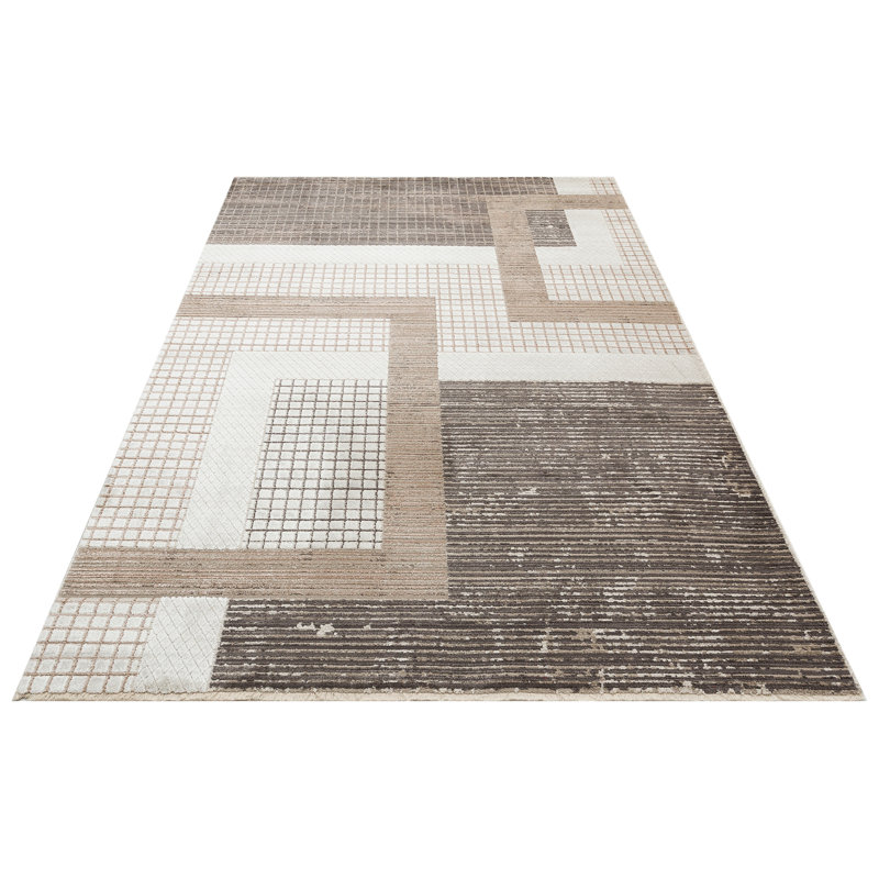 Tobias Rectangle Geometric Area Rug, Rectangle 240 x 330cm