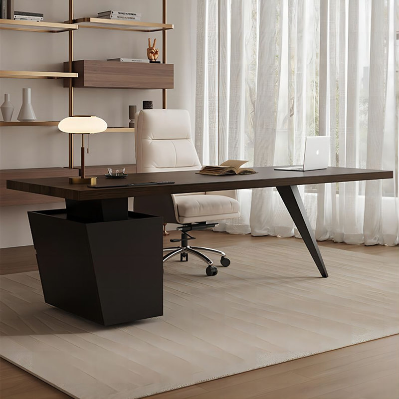 Bureau moderne et simple avec tiroirs, H 29,53 po x l 62,99 po x P 27,56 po