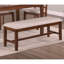 Mobilier de salle à manger moderne 6 pièces ensemble de table à manger 4 chaises d'appoint et un banc en bois massif de conception unique