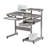 Techni Mobili Complete Computer Workstation Desk, Grey-1139118575