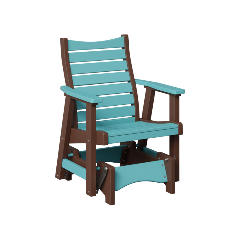 Fauteuil oscillant berlinois Berlin Premium Bristol, Aruba Blue Top/Chocolate Brown Base