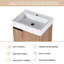 Ensemble de meuble-lavabo simple 18 po avec plateau en céramique Catinia