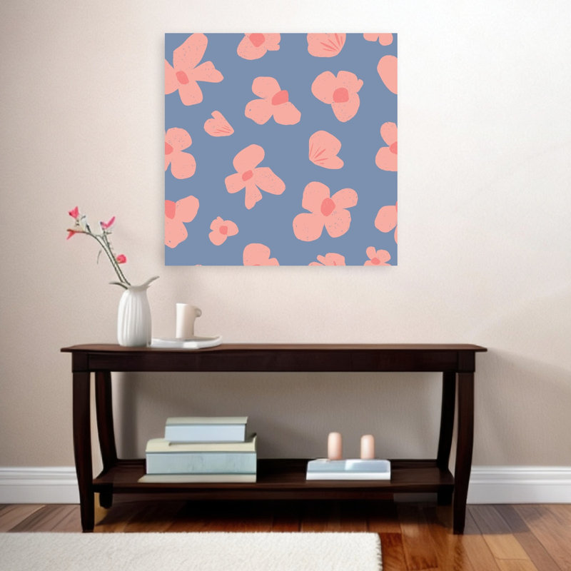 Abstrait, fleurs roses abstraites, art floral moderne, nature