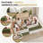 8-Seater Contemporary Chenille Upholstered Boneless Oversized Colorblock Modular Sofa With High-Resilience Compressed Foam