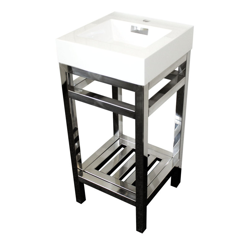 Ensemble de meuble-lavabo simple 16 po Halesowen, Chrome
