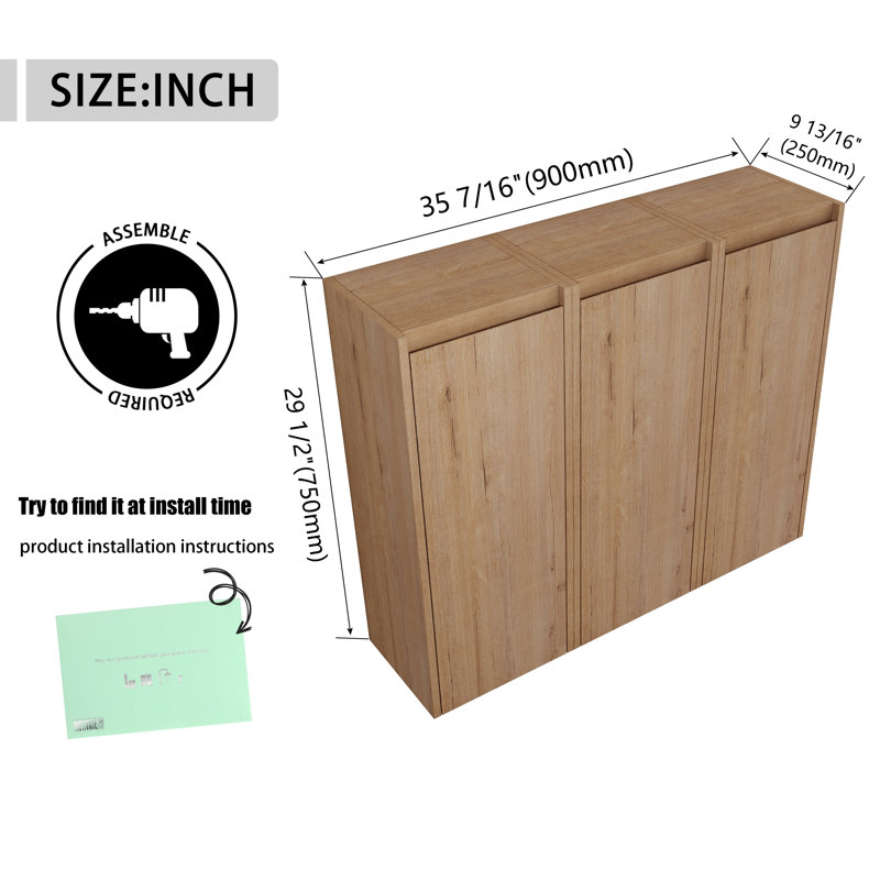 Avonmere 29.5"H Wall-Mounted Bathroom Cabinet