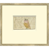 Owl - Mennonite Ledger Drawing Giclee Print by Soicher Marin Archives