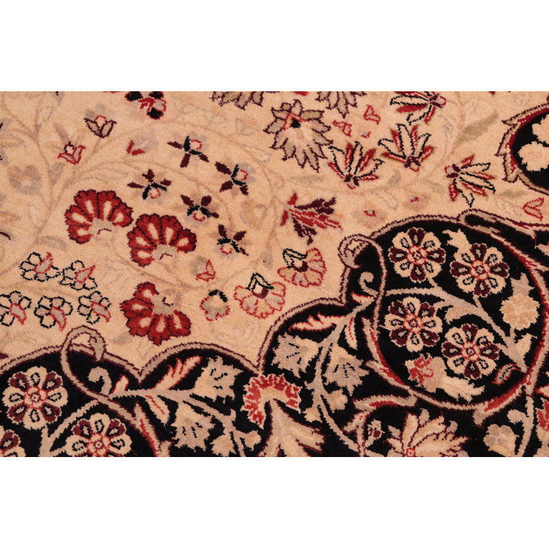 Tapis oriental en laine noué à la main brun clair / noir / rouille 8 pi 2 po x 10 pi 7 po Padmore