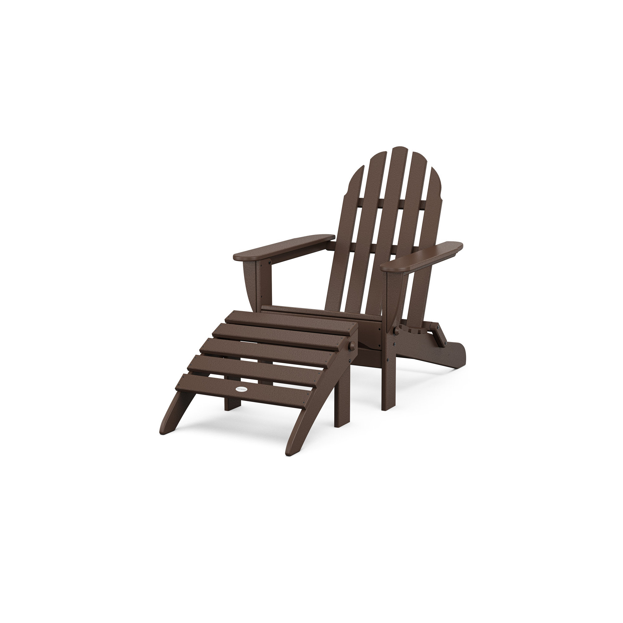 POLYWOOD Classic Adirondack 2-Piece Set, Mahogany
