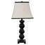 Lampe de table moderne noire H 29 "avec abat-jour blanc Stately Shapes