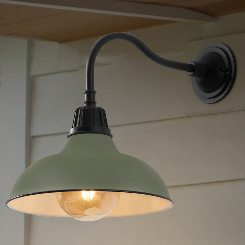 Manderfeld Iron Wall Light, Matte Olive Green