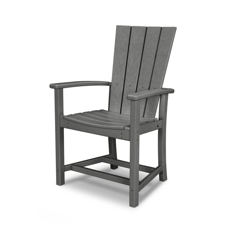 POLYWOOD Quattro Adirondack Dining Chair, Slate Gray
