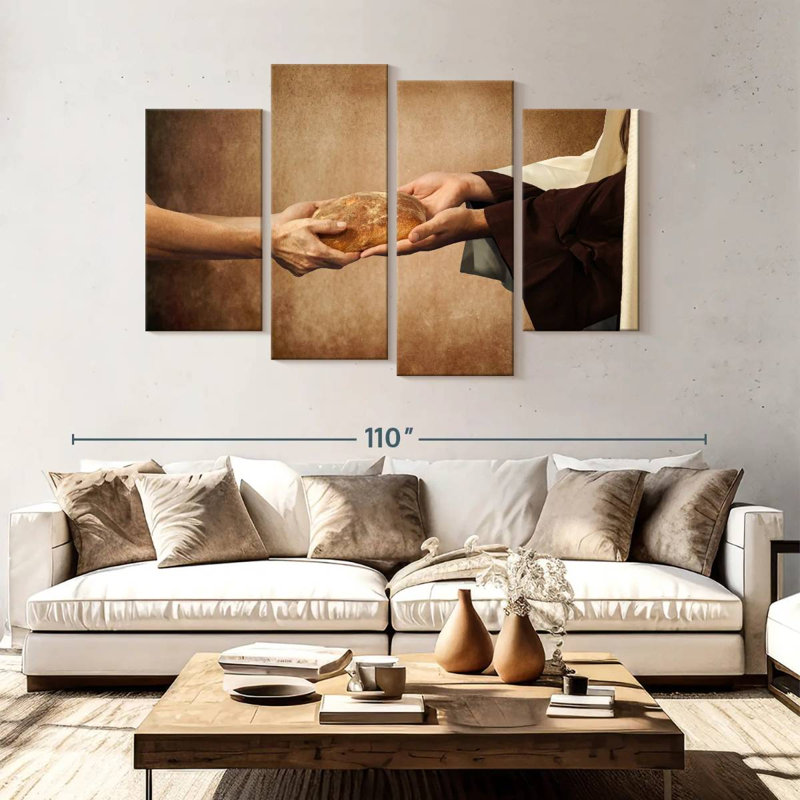 Adella Jesus Gives Bread, 54" H x 84" W