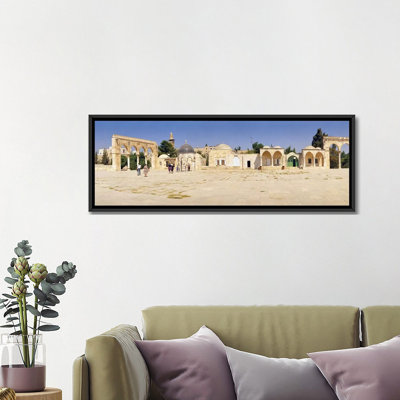 Branche de rochex panoramique, dôme de la roche, montage de temple, jérusalem, israël, reproduction de photo sur toile tendue