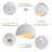 Jimyah 1- Light White Polystyrene Unique/Statement Modern Pendant-1285587894