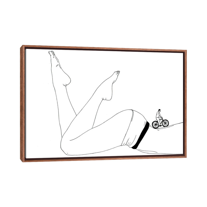 «Sensual Walk» - reproduction d'art, Cadre bois classique, H 26 po x l 40 po x 1,5 po