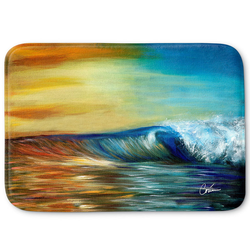 Tapis pour salle de bain Corina Bakke's Ocean Wave, l 24 po x L 17 po x H 1 po