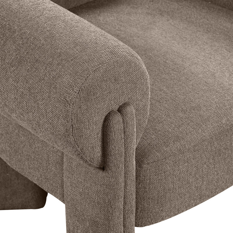 Stefano 36'' Wide Armchair, Brown Fabric