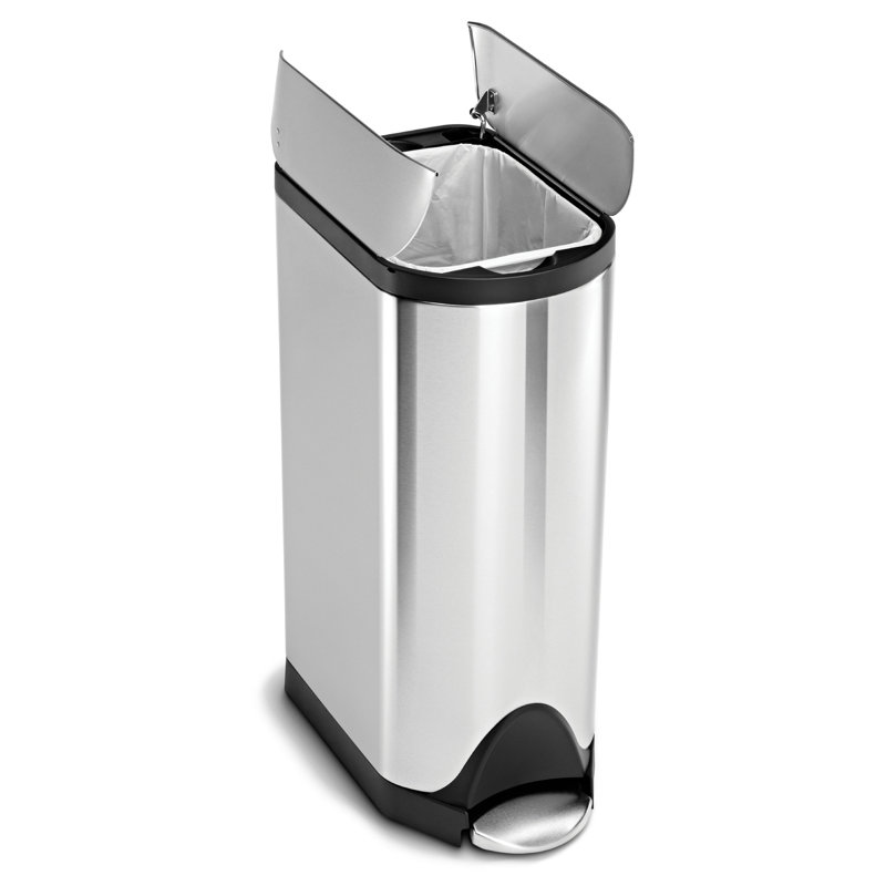Simplehuman 30L Butterfly Pedal Bin, Brushed Stainless Steel