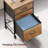 Rustic Brown 3-Drawer Mobile File Cabinet - Fabric Vertical Filing Cabinet With Wheels (Fits A4/Letter Size For Home Office)