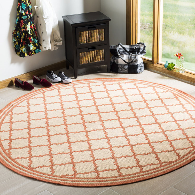 Ferrill Linden 100 Performance Geometric Indoor/Outdoor Area Rug