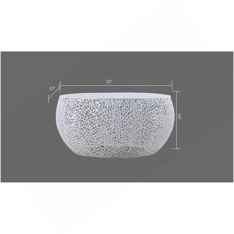 Table basse ronde blanche, Blanc