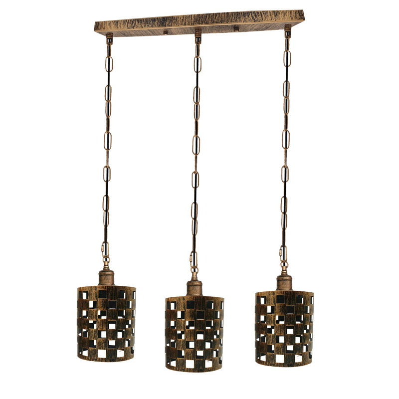 Trapeza 3 - Light Kitchen Island Pendant, Brushed Copper
