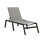 Méridienne sans accoudoirs en aluminium noir mat avec tissu Jazzy Raven de Berlin Gardens