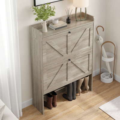 16 Pair Shoe Storage Cabinet