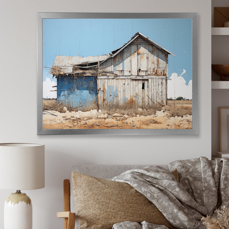 Farmstead Elegance Countryside I, Cadre simple argenté, H 30 po x l 40 po x P 1,5 po