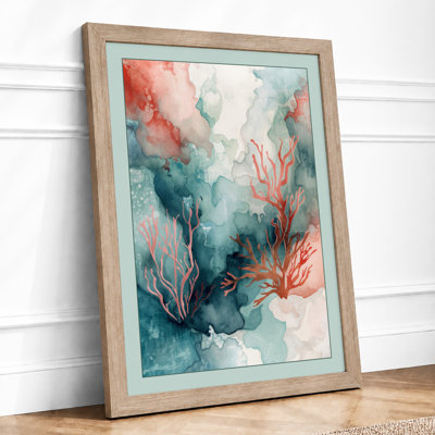 Coral Depths Coastal - Framed Print
