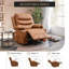 Fauteuil inclinable à bascule pivotant 360 ° pour petits espaces, fauteuil de chambre de bébé rembourré en tissu avec poches latérales avec porte-gobelet, fauteuil inclinable massant et chauffant-1718977716