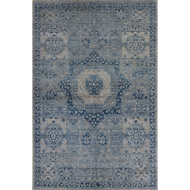Transitional Hand Knotted Wool Oriental Area Rug