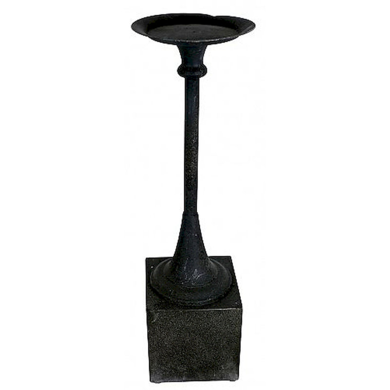 Bougeoir de table en métal, H 17,5 po x l 5,1 po x P 5,1 po