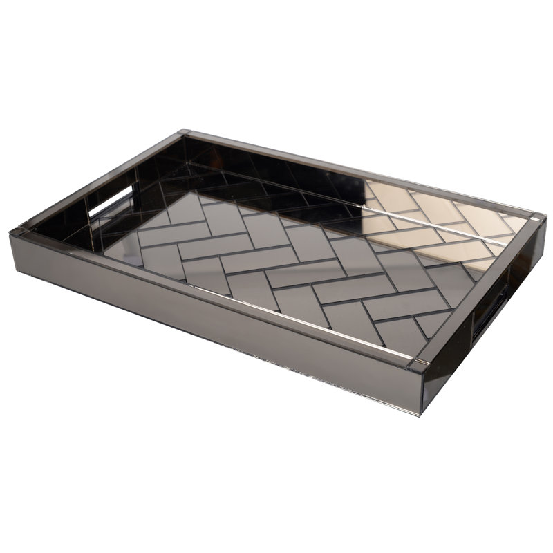 Plateau rectangulaire ambre