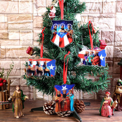 4-piece Three Kings Day Acrylic Ornaments