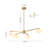 Priella Mid-century Brass Ellipse Glass Chandelier-1001720069-1001720070