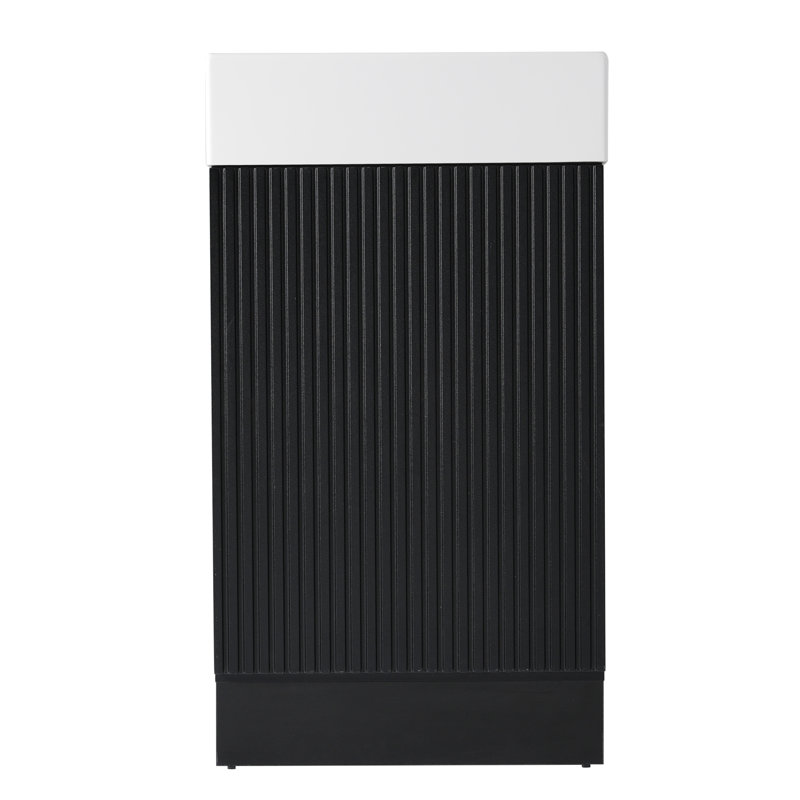 18.6" Freestanding Bathroom Vanity, Black
