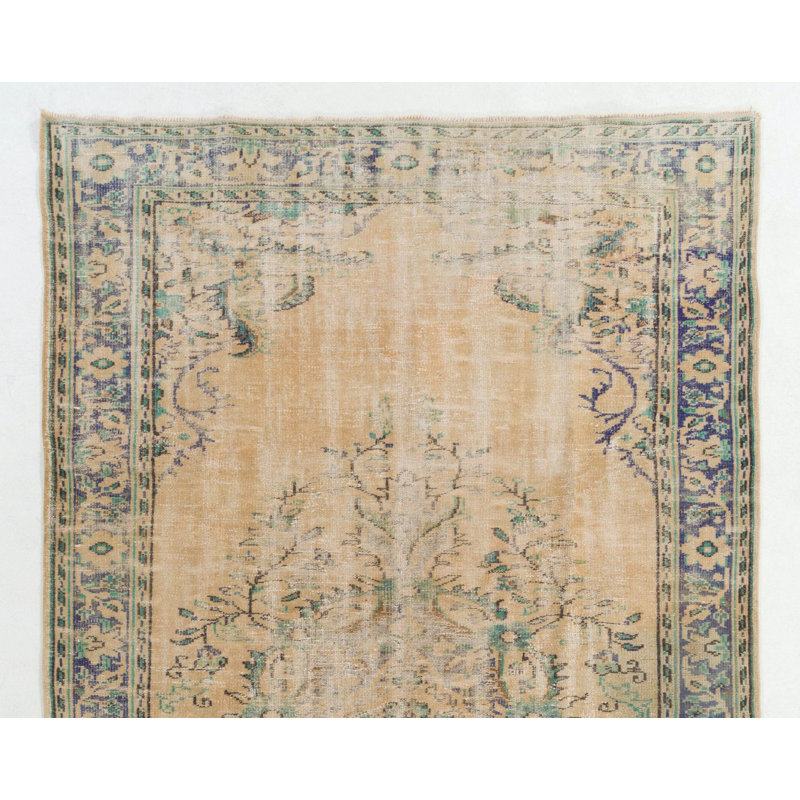 Tapis turc rétro noué à la main Fine