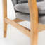 [Vidéo fournie] CHAISE CLUB, fauteuil club à structure en bois, gris