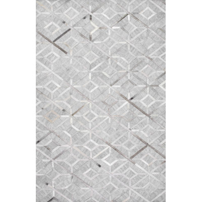Tapis gris touffeté à la main Cecilia