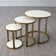 Global Views 3 Piece Marble Top Nesting Table Set-Brass | Wayfair
