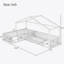 Double lit simple en L Montessori, structure de lit d'angle en métal avec clôture, lit de plancher de style maison pour 2 enfants, sans lattes, noir-1593788892