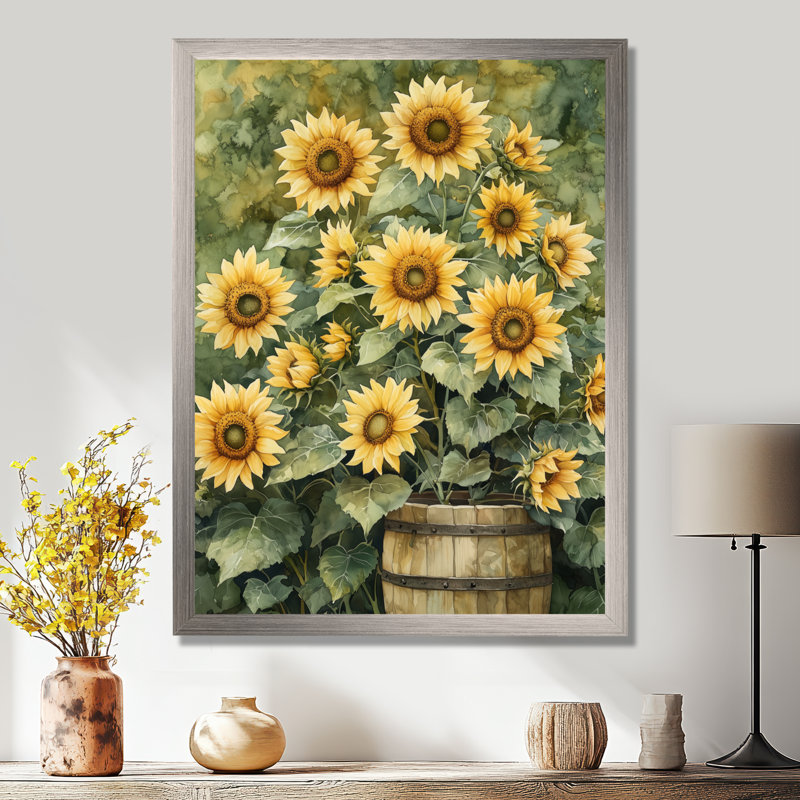 Dorison - impressions murales florales, Argent argent, H 20 po x l 12 po, Reproduction encadrée d'une seule photo